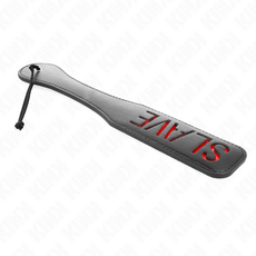KINK Slave 32 cm piele ecologica neagra detaliu maner priza sigura BDSM bondage
