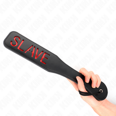 KINK Slave paleta specificatii tehnice piele ecologica negru 32 cm inscriptie SLAVE