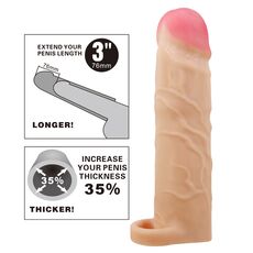 Prelungitor Penis Pretty Love &raquo;Gerd Flesh&laquo; 19,5 cm - Natural