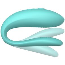 Vibrator Cupluri We-Vibe "Sync Lite Aqua" 7,8 cm - Turcoaz - culoare si material