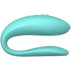 Vibrator Cupluri We-Vibe "Sync Lite Aqua" 7,8 cm - Turcoaz - vedere frontala