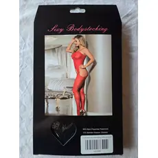 Bodystocking Decupat Lateral Model Inima - Rosu
