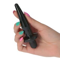 Vibrator Anal Toyz4Lovers &raquo;Lover&laquo; 12,4 cm - Negru - vedere laterala