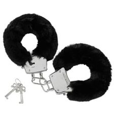 Catuse Plus Loving Joy "Furry Handcuffs" Negru