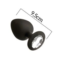 Butt Plug Anal Attraction "Pleasure Toys" 9,5 cm - Negru