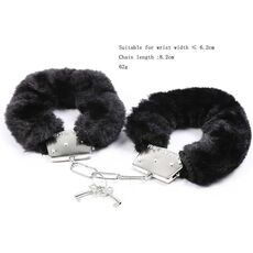 Catuse Plus Loving Joy "Furry Handcuffs" Negru##