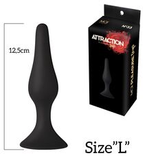 Butt Plug Anal Attraction "Pleasure Toys" 12 cm - Negru