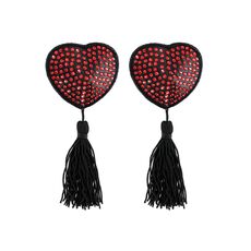 Ornamente Sfarcuri cu Pietre Paris Hollywood "Nipples Tassels" - Rosu