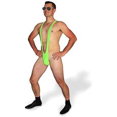 Body chiloti barbati  Blue Line Mankini Verde Neon S-L