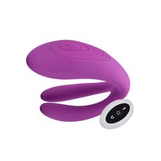 Vibrator Cupluri Loving Joy »Duet Remote Control« 20 cm - Violet