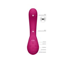 Vibrator VIVE »Miky Pulse-Wave & Flickering Silicone« 12 cm - Roz