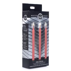 Set Lumanari Ceara Rece Master Series "Fire Sticks" 3 Bucati - Rosu - detaliu finisaj