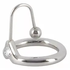 Inel penis cu bila metalica Penis Plug "Thrilling Sperm Stopper" Argintiu##