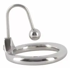 Inel penis cu bila metalica Penis Plug "Thrilling Sperm Stopper" Argintiu##