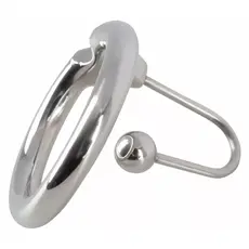 Inel penis cu bila metalica Penis Plug "Thrilling Sperm Stopper" Argintiu##