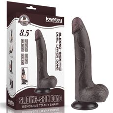Dildo Realistic 8.5" Lovetoy "Sliding Skin Dual Layer Dong" 22 cm - Maro