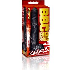 Dildo XXL, Icon Brands "Falcon Big Black Cock Uncut" 35 cm - Negru##