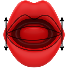 Limba cu Vibratii Mia Sicilia "Double Pleasure" Rosu - detaliu design