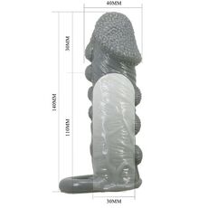 Prelungitor Penis Pretty Love &raquo;Realistic Skin&laquo; 14 cm - Negru