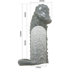 Prelungitor Penis Pretty Love &raquo;Realistic Skin&laquo; 13 cm - Negru