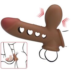 Manson Penis Pretty Love "Tyronn cu Pompa Airbag"​ 20 cm - Maro - detaliu design