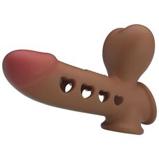 Manson Penis Pretty Love "Tyronn cu Pompa Airbag"​ 20 cm - Maro - vedere laterala