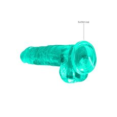Dildo Jelly Realrock "Crystal Clear" 21 cm - Verde##