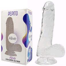 Dildo Jelly Transparent Alive "Pepito" 15,5 cm