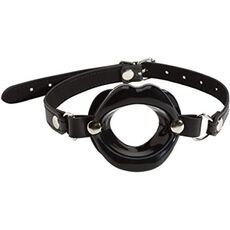 KINK Horse Gag Submissive negru curele reglabile catarame metalice ajustare dimensiune cap