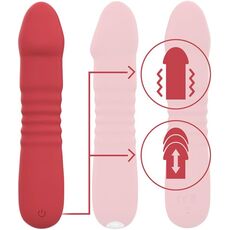 Vibrator Intense »Juni Up & Down« 17,3 cm - Rosu
