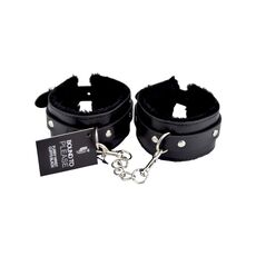 Catuse cu blanita, Bound to Please, Furry Plush Wrist Cuffs, Negru