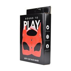 Masca Pisica Bound to Play "Kitty Cat Face Mask" -  Rosu