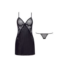 Camasa de Noapte Marinela Chemise Beauty Night - Negru