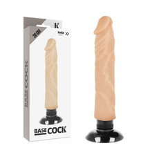 Vibrator Realistic Twix »BaseCock« 20 cm - Natural