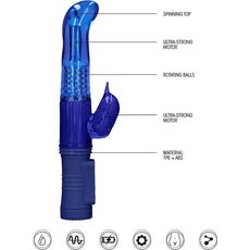 Vibrator Shots Toys »Delfin« 23 cm - Albastru#