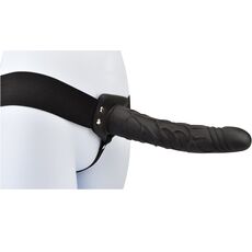 Hollow Strapon, Loving Joy, Negru, 23 cm