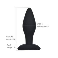 Dop anal din silicon Loving Joy, Negru, Large#