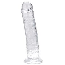 Dildo Transparent, Loving Joy, cu ventuza Suction Cup, 22 cm#