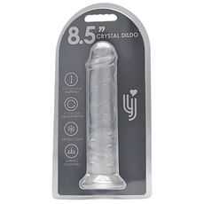 Dildo Transparent, Loving Joy, cu ventuza Suction Cup, 22 cm