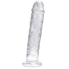 Dildo Transparent, Loving Joy, cu ventuza Suction Cup, 22 cm#