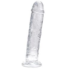 Dildo Transparent, Loving Joy, cu ventuza Suction Cup, 22 cm#
