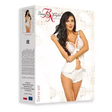 Pijama Eleganta Sonia Beauty Night - Alb