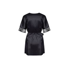 Set Neglije Satin si Tanga Delight Beauty Night - Negru
