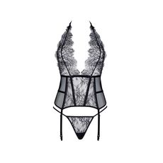 Set Corset si Bikini Estera Beauty Night -  Negru - dimensiuni complete