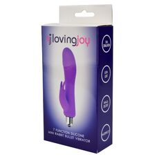 Vibrator Loving Joy, Silicone Mini Rabbit Bullet, Violet, 7 functii#