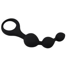 Triple Ripple Anal Beads, Loving Joy, Negru#