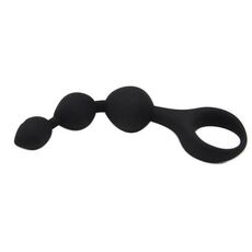 Triple Ripple Anal Beads, Loving Joy, Negru#