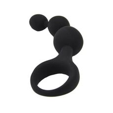 Triple Ripple Anal Beads, Loving Joy, Negru#