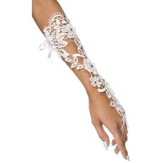 Mansete Elegante din Dantela Fina Saresia - Alb