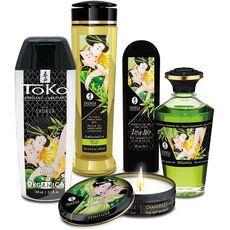 Shunga - Edo Garden Kit Organica Collection - Kit masaj erotic pentru cupluri#